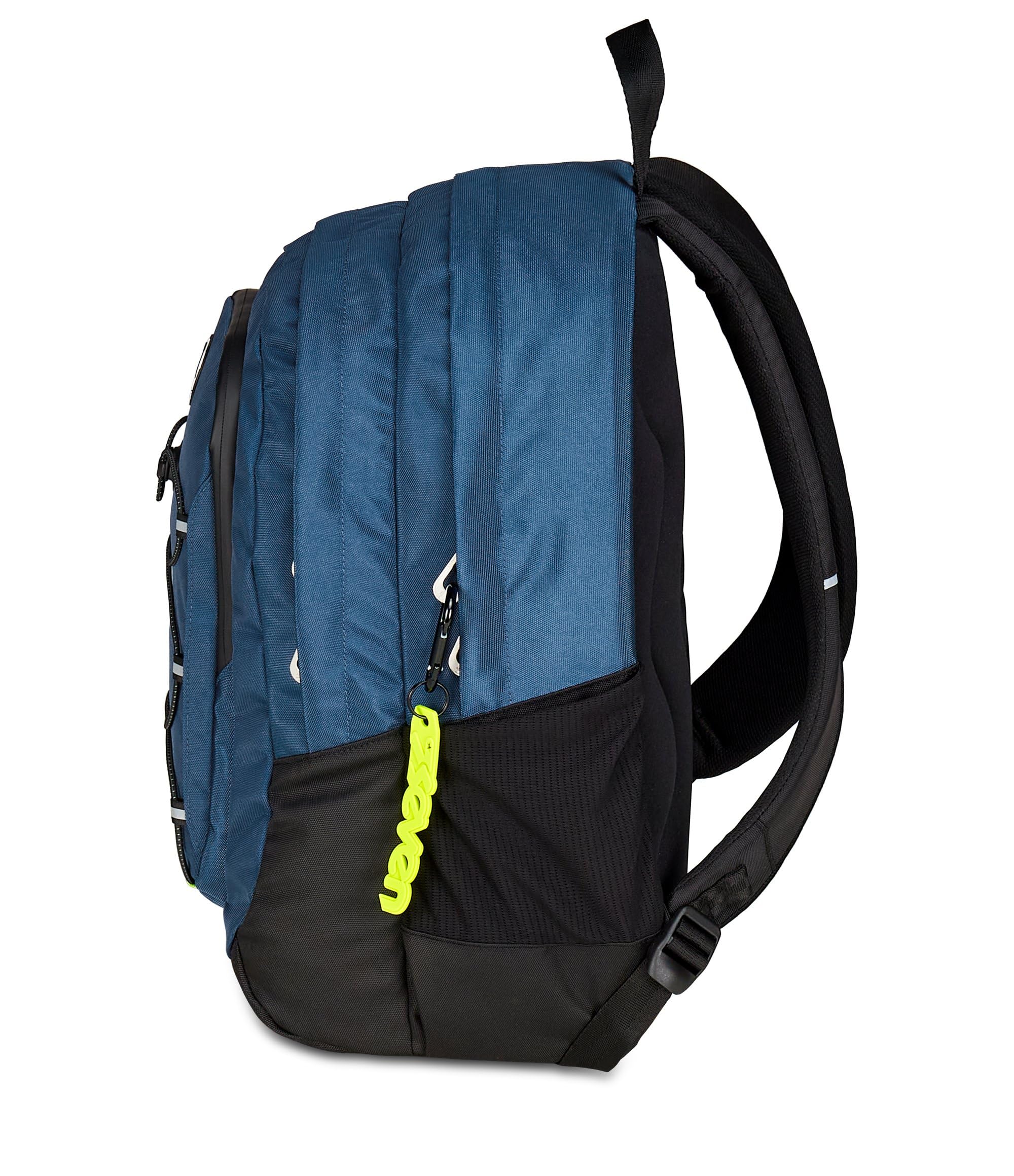 Seven Zaino Scuola Tech Line, Blu, Doppio Scomparto, 29 L, Scuola Media e Superiore, Zaino Ragazza e Zaino Ragazzo