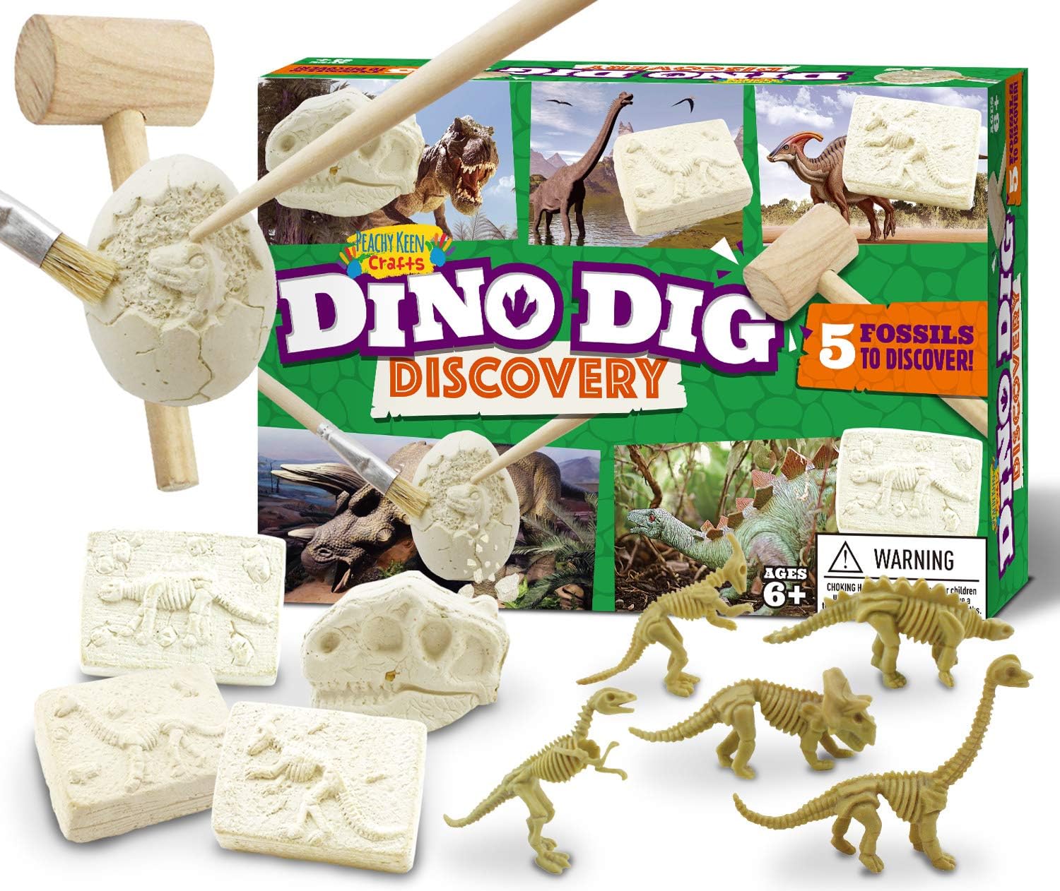 Dino Dig Kit Dino Fossil Dig Kit with 5 Unique Dinosaurs