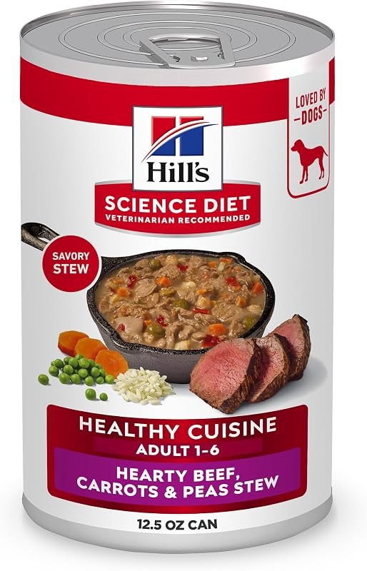 Ração Úmida para Cães Adultos Hill's Science Diet Adult Healthy Cuisine com Carne, Cenoura e Ervilhas — 4,25 kg