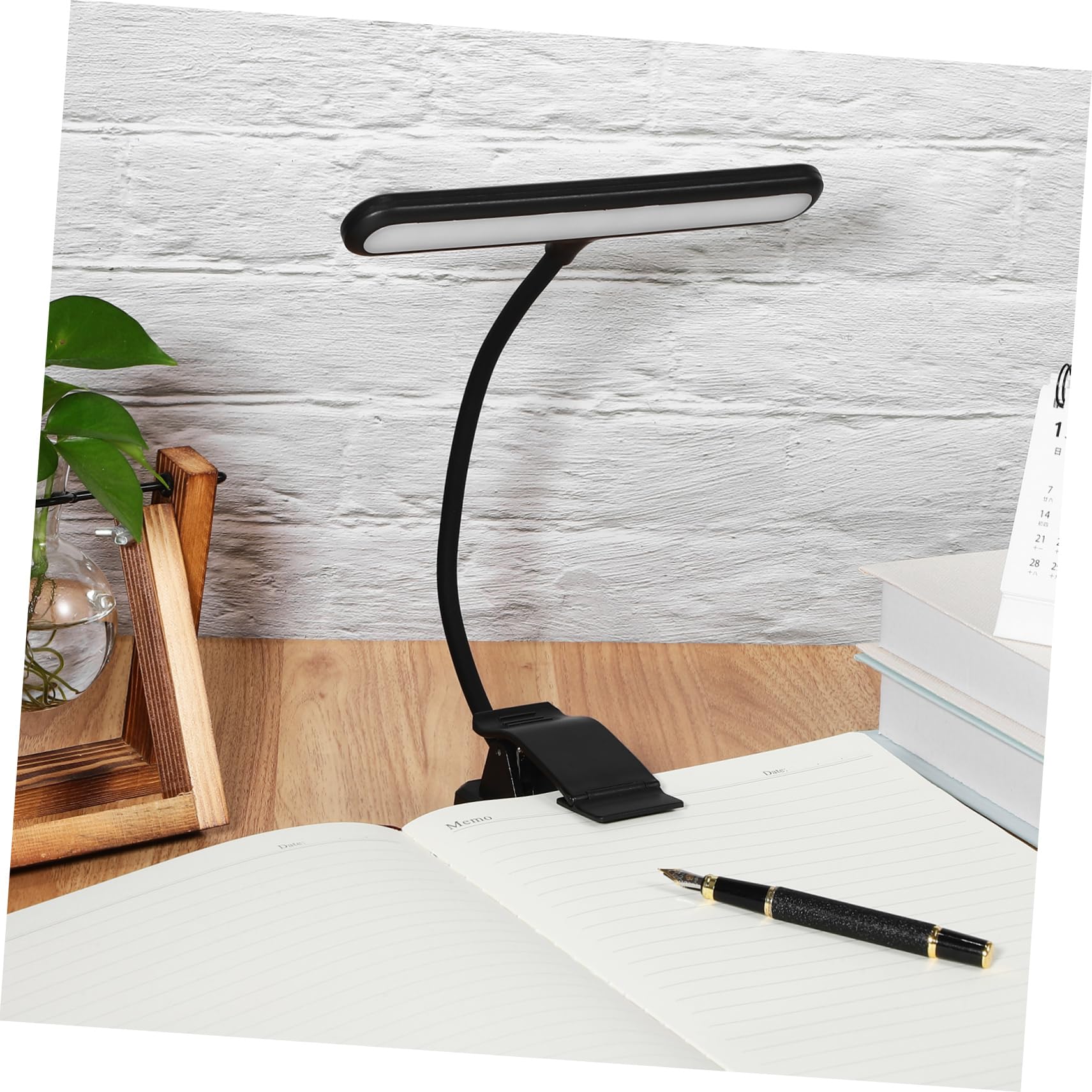 GALPADA Rechargeable Clip Music Stand Light with Brightness USB Reading Lamp for Desk Piano and Bedside Use Battery with Power Display