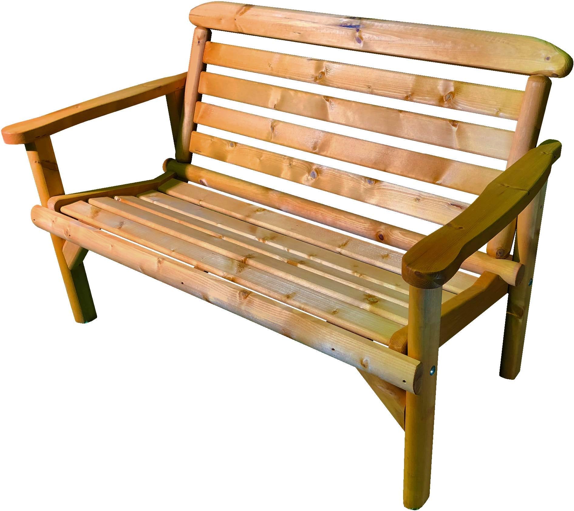 BrackenStyle Lilly Garden Bench Wooden Garden Bench Durable Pine Design 3 Person Amazon.co