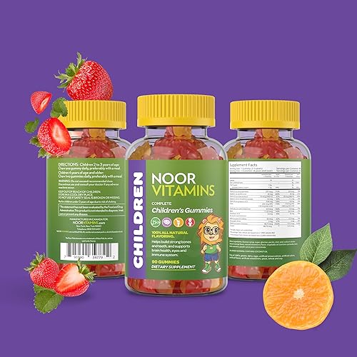 Miniatura 5 de Noor Vitamins Vitaminas Halal vitaminas para niños gomitas multivitamínicas para niños vitamina C para niños D3 y zinc para la inmunidad B6 y B12