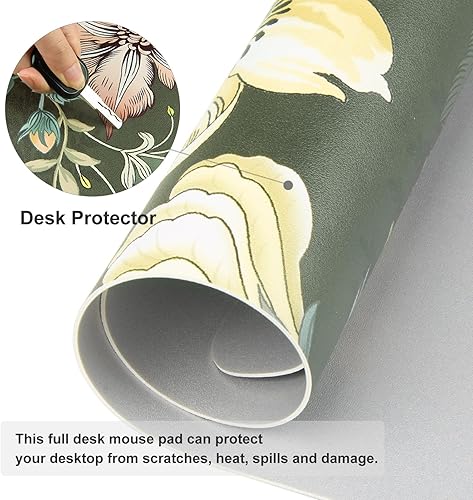 Vista 95 de Colorful Star Alfombrilla grande para mouse, botánica abstracta impermeable, alfombrilla de mouse para juegos de computadora, alfombrilla de mouse