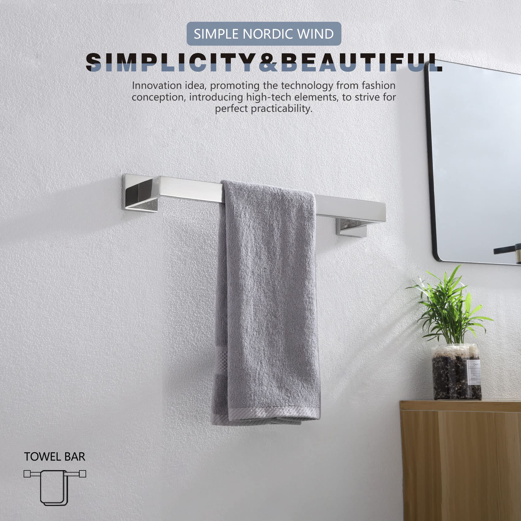 Accessorio Bagno Moderno GreenAmapola - Portarotolo Carta Igienica In Bambù | Autoadesivo O A Viti | Design Moderno Accessorio Bagno Ecologico - 4