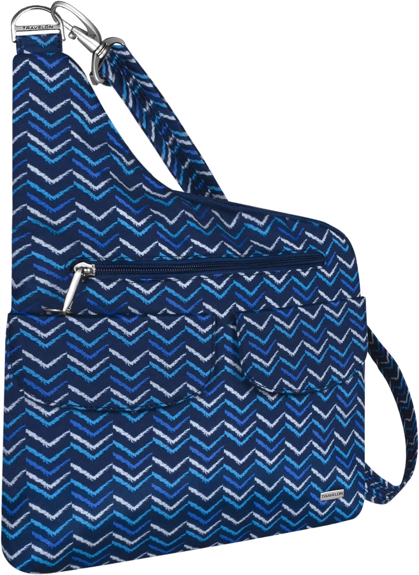 Travelon AntiTheft CrossBody Bag, Two Pocket (A V STRIPE