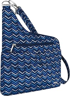 Travelon Anti-Theft Cross-Body Bag, Two Pocket (A V STRIPE), V-stripe, One Size, Anti-theft Cross-body Bag Price In India