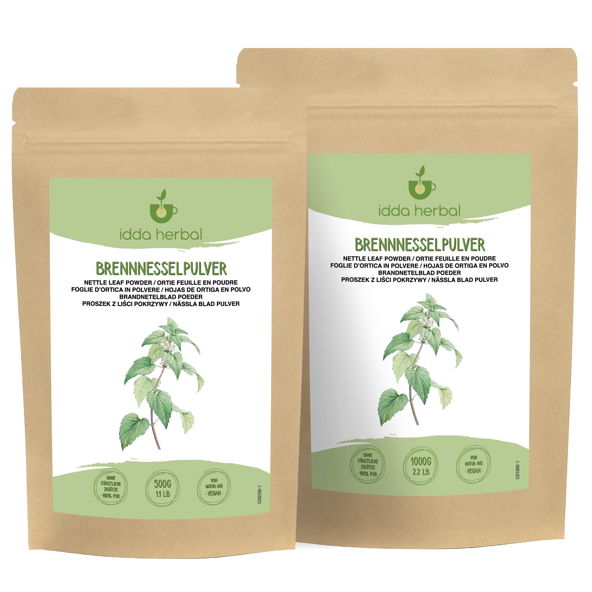 Polvere di Ortica 1kg Polvere di Foglie di Ortica per Frullati, Yogurt e Zuppe