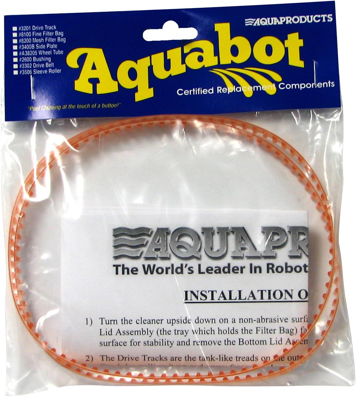 Aqua Products A3302PK Pool Cleaner Drive Belt , 2-Pack