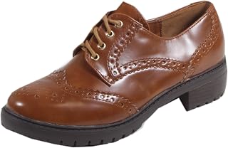 Brogue de Material sintético Mujer