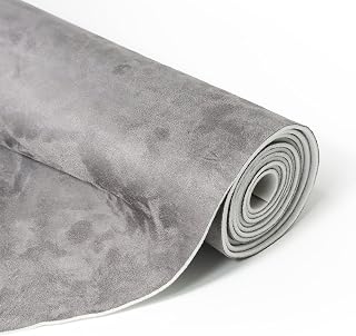 Suede Auto Headliner Fabric 96" L × 60" W with Foam Backing - Dark Gray Interior Replacement Material for Car/Truck/SUV/RV Roof, Tube Packaging - Home Repair/DIY Headliner Material