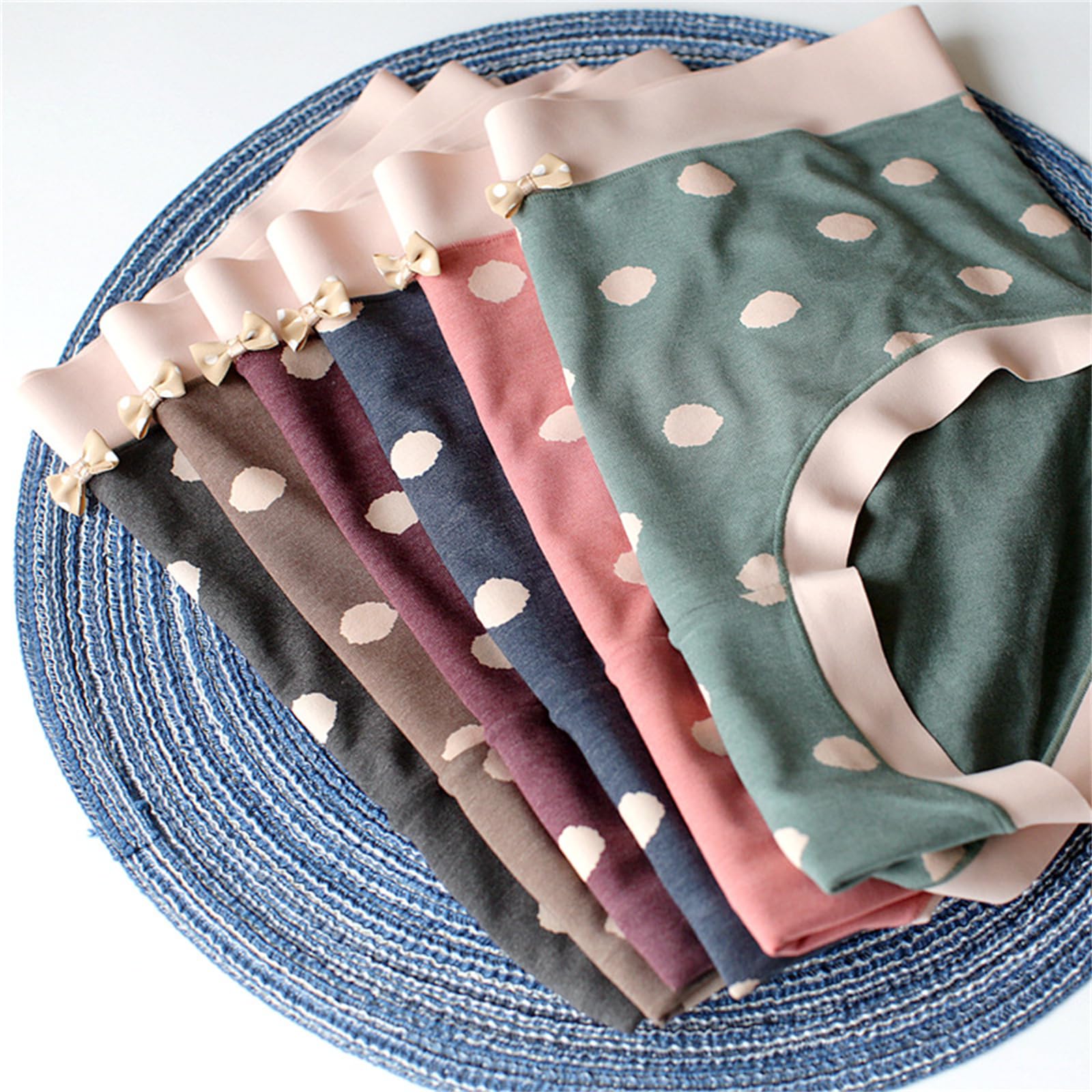 Culotte Hipster Donna 45-60 kg di Peli di Fiocco Motone Modali di Cotone Modali A Pois Ad Alta Elastico.