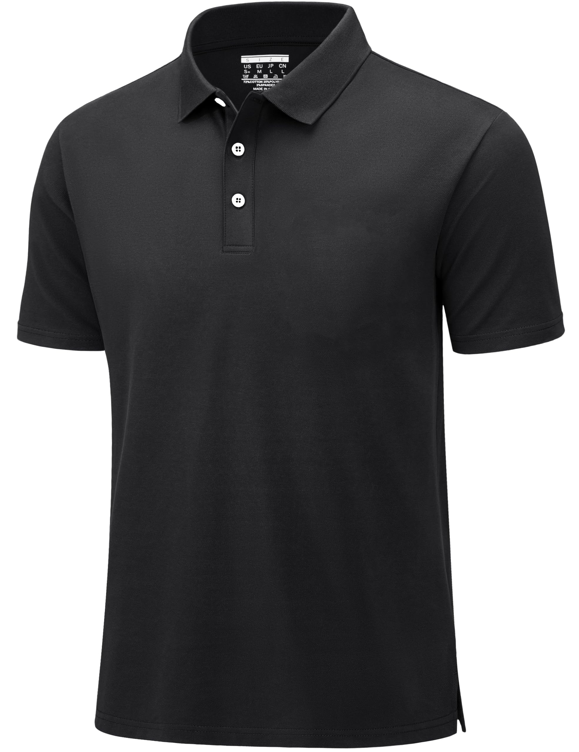 Men's Polo Shirts Quick Dry Tennis Shirts Work Casual Polo Shirts with 3 Buttons