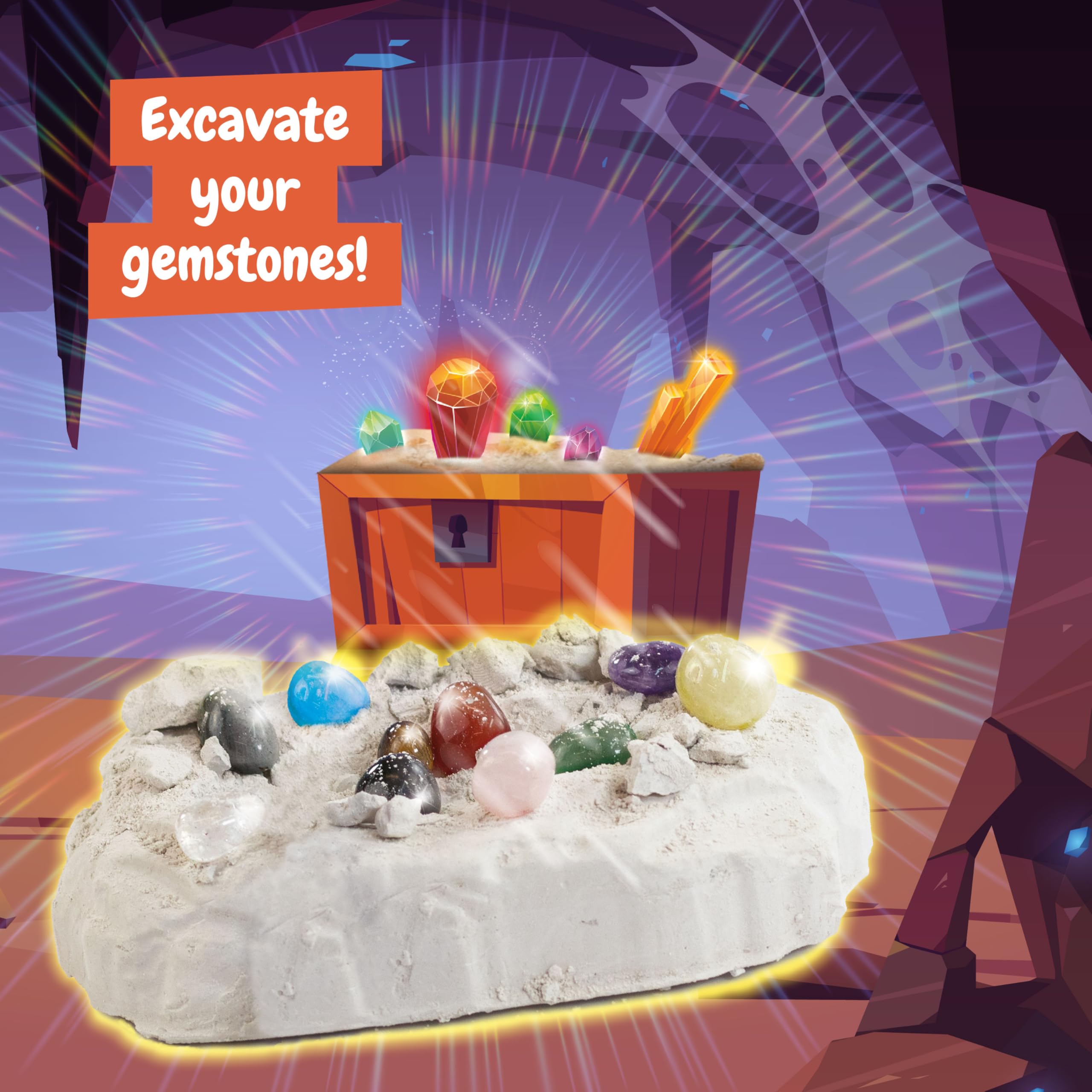 Science4you Gemstone Dig Kit for Kids, Learn about Gemstones & Archeology with this Excavation Kit - Image 3