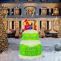 Vista 12 de Arco de cumpleaños de arcoíris de 11 pies, decoración inflable para exteriores, luces LED integradas, arco inflable para decoración de patio al aire