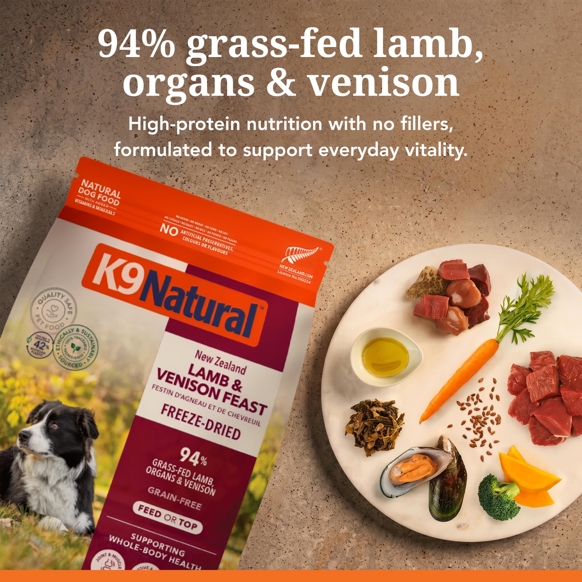 K9 Natural - Freeze Dried High Protein Grain-Free Dog Food Or