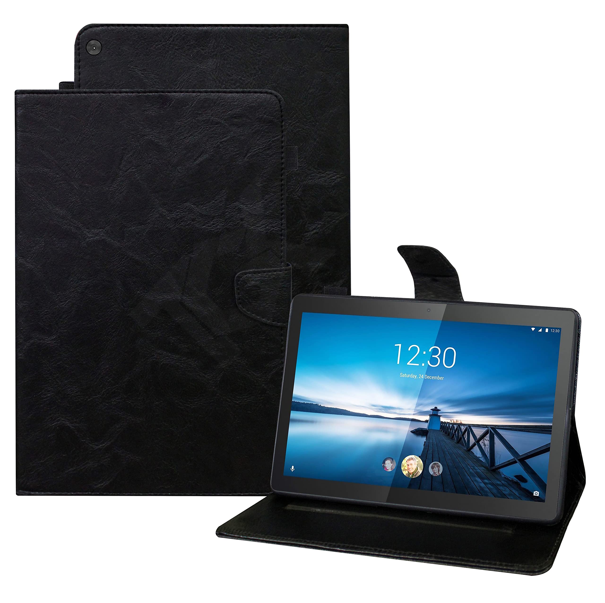 TGK Multipurpose Smart Stand Leather Flip Cover with Silicone Back Case for Lenovo Tab M10 FHD REL Cover Model TB-X605FC / TB-X605LC 20.65 cm (10.1 Inch) with Stylus Pen Holder - Black (B08GYRR4PB) Amazon Price History, Amazon Price Tracker