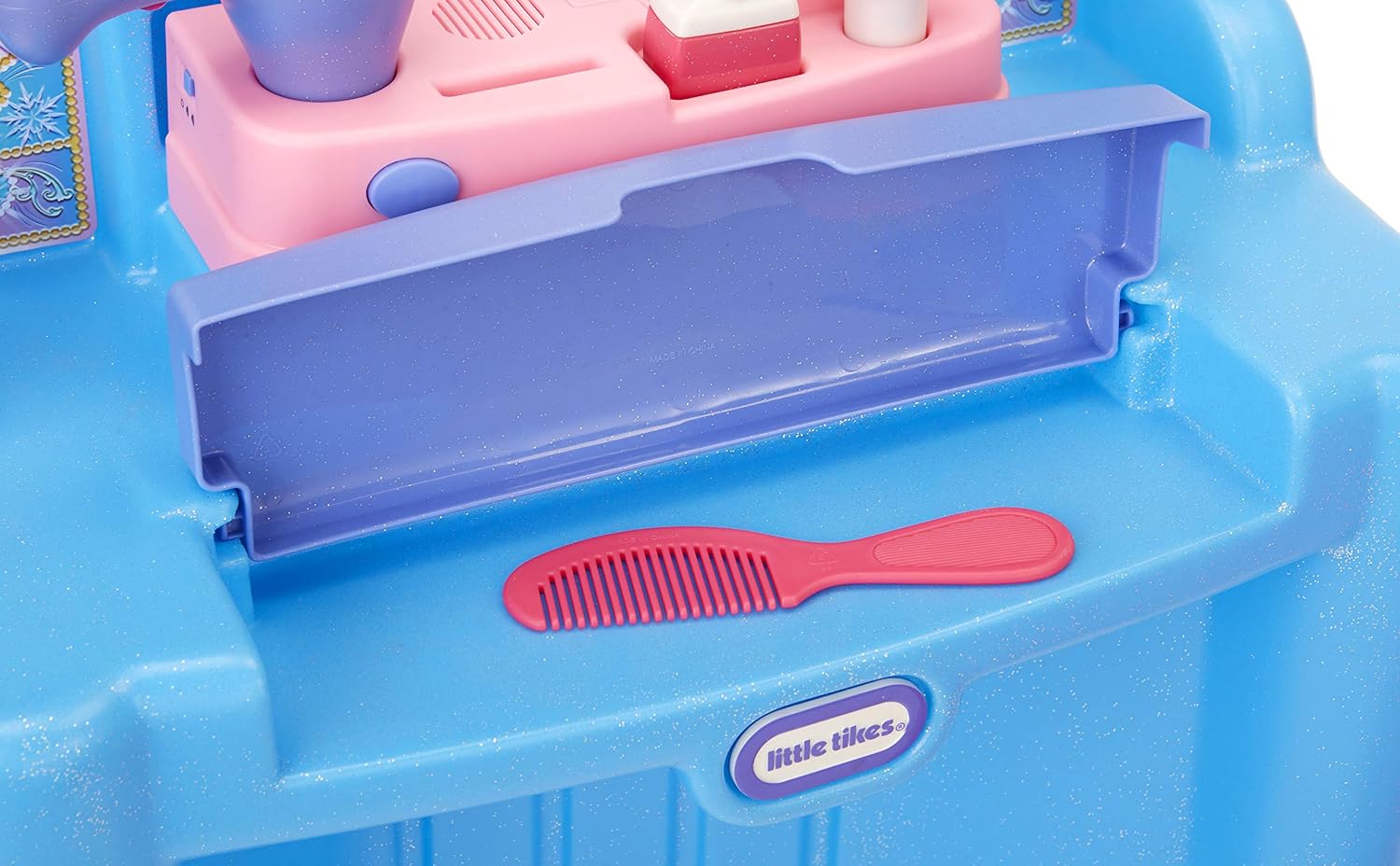 Little Tikes Ice Princess Magic Mirror - Roleplay Vanity with Lights Sounds & Pretend Beauty Accessories, Multicolor, 24 months - 5 years