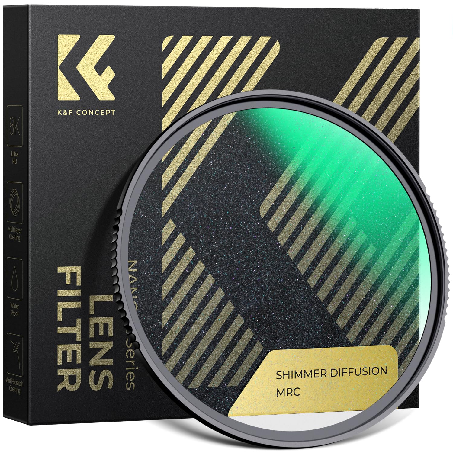 K&F CONCEPT 52mm Shimmer Diffusion 1 Filter Glimmer Glass Effect Filter with 28 Multi-Coatings for Camera Lenses (Nano-X Series)