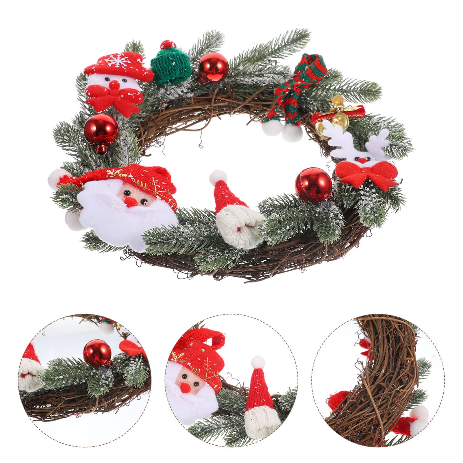 Guirnalda Navideña Decorativa De Pared Adorno Colgante De Navidad para Puertas y Ventanas Accesorio De Decoración Festiva para Hogar y Oficina