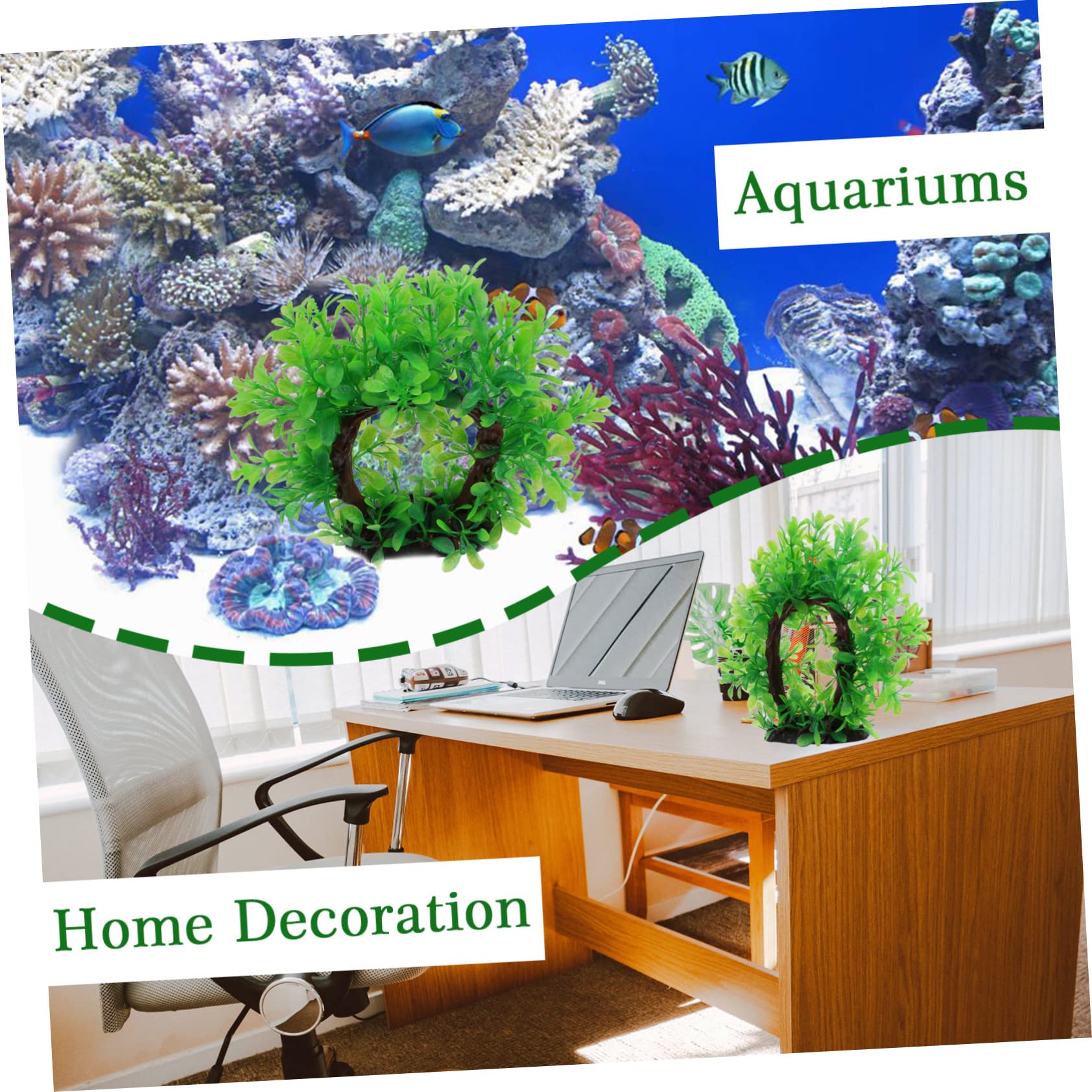 DOITOOL 3stücke Künstliche Wasserpflanzen Für Aquarien Realistische Aquarium Dekoration Flexible Und Lebensechte Fisch Tank Zubehör Für Heim Und Bürogestaltung Grüne Künstliche