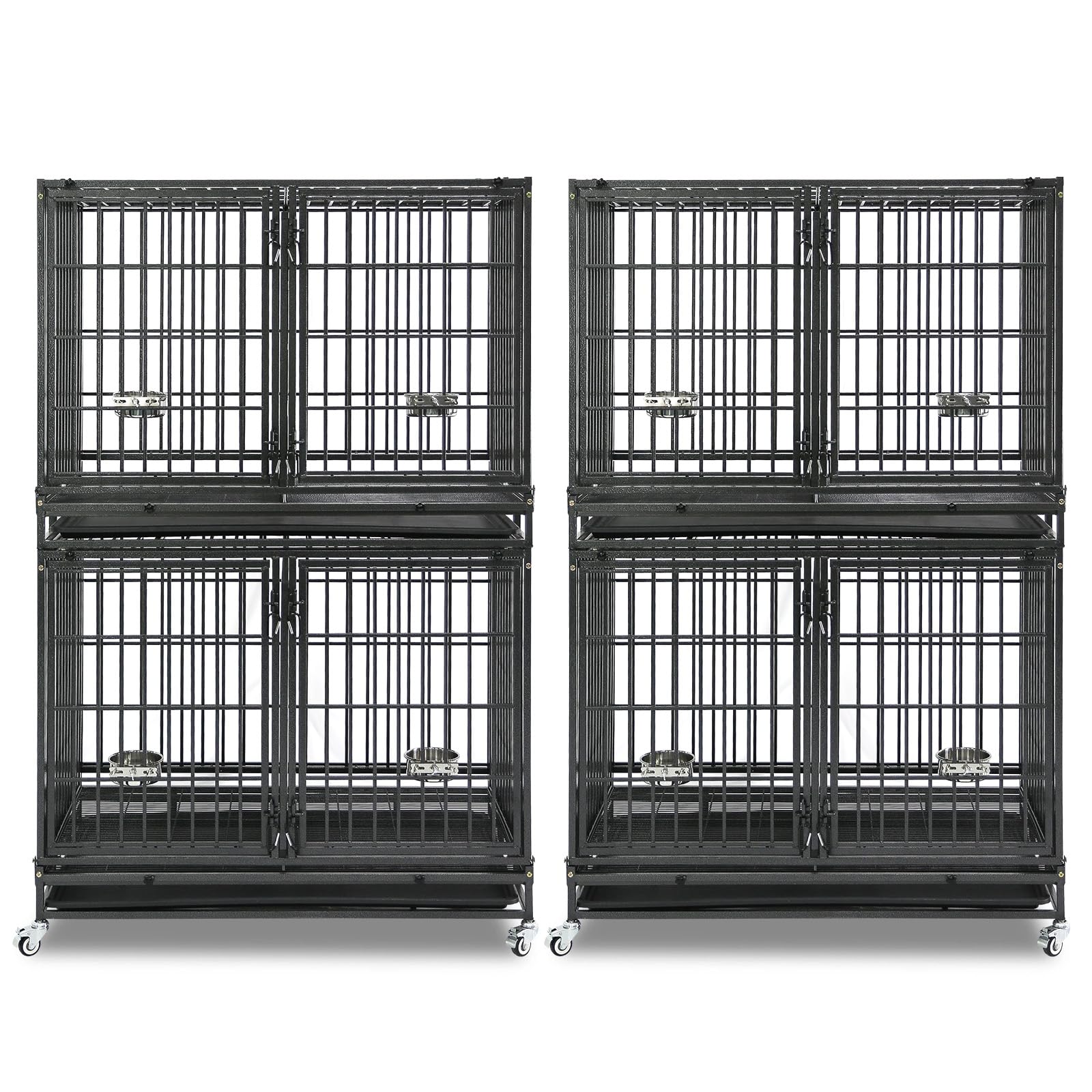 Homey Pet 43 Inch 2-Tier Dog Crate