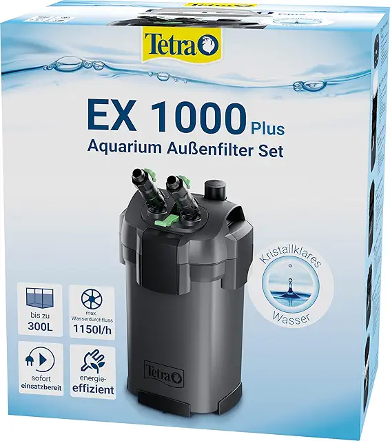 Tetra Aquarium Außenfilter EX 1000 Plus - Leistungsstarker Filter für 150-300 L