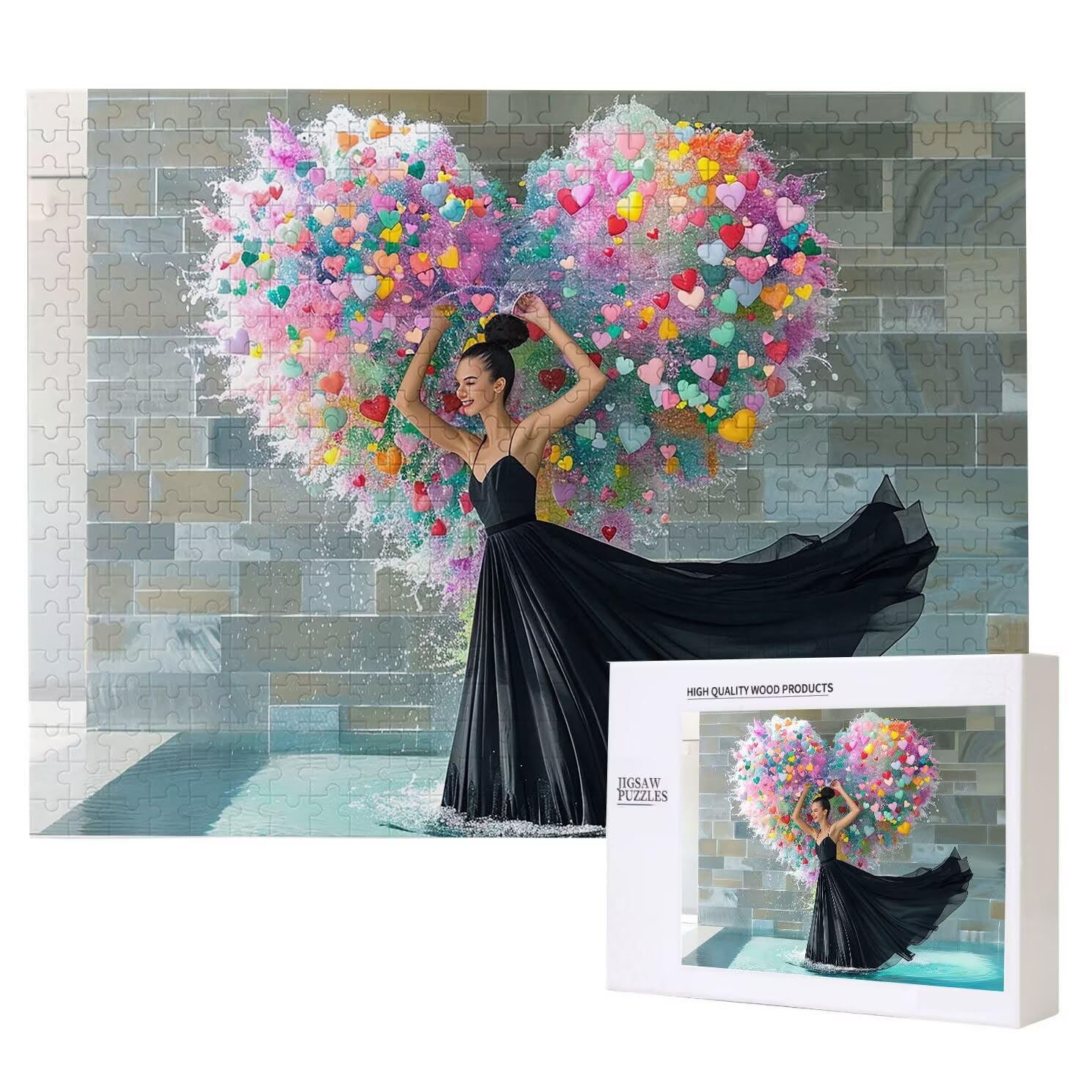Jigsaw Puzzle, 2000 Pezzi Puzzle Classici, Amore Puzzle Rilassamento Intelligence, Mpossibile Difficile Puzzles impegnativo per adulti Puzzles per Gioco Familiare, Regalo per Amore Amico Donna. K0F228