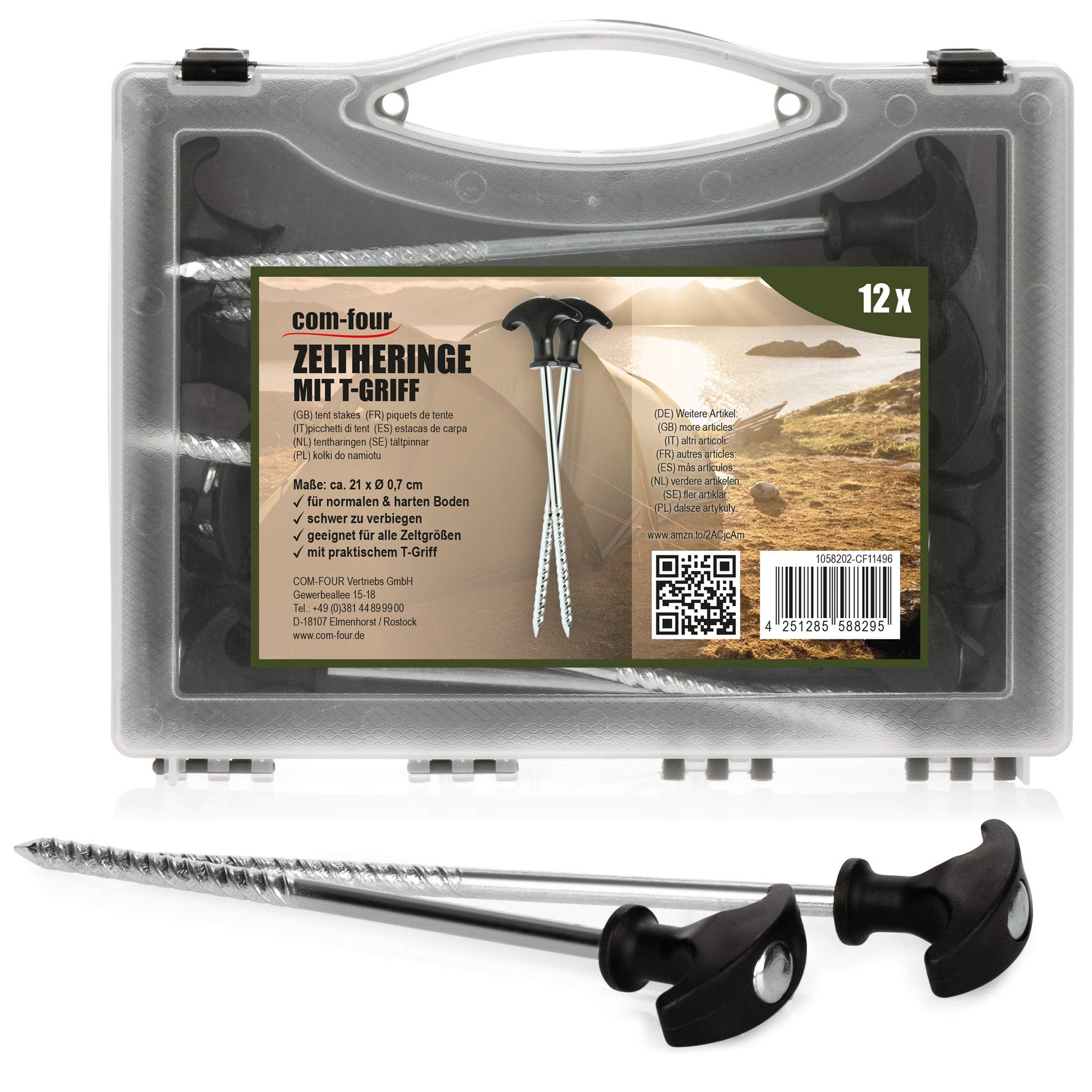 FTJKGH Zeltheringe 20x - Stabile Schraubheringe Für Harte Böden Mit Gewinde