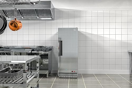 Miniatura 6 de KoolMore Congelador comercial de una puerta para restaurante, cafetería y almacenamiento de alimentos fríos, acabado de acero inoxidable, gran