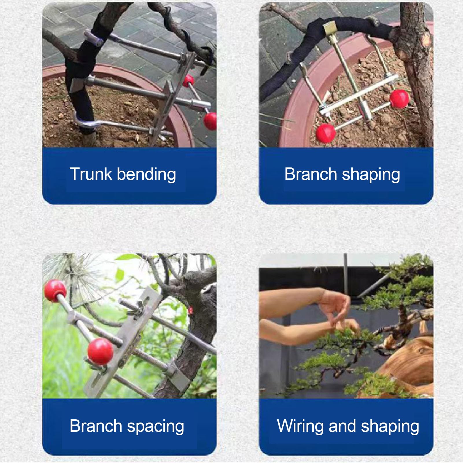 Luocute Albero in Acciaio Inossidabile Albero Bonsai Ramo del Bagagliaio, Supporto per il Giardinaggio di Piegatura degli Alberi Strumento Bonsai, Styling di Piante Modulatori