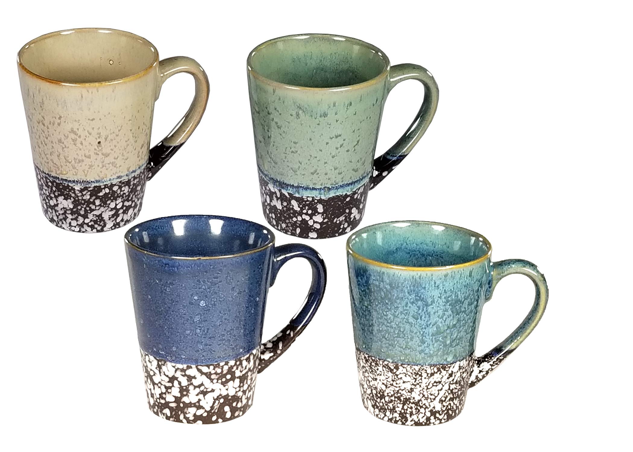 4 pc Multi Color 12 Oz Coffee Mug Set (Multi Color 3)