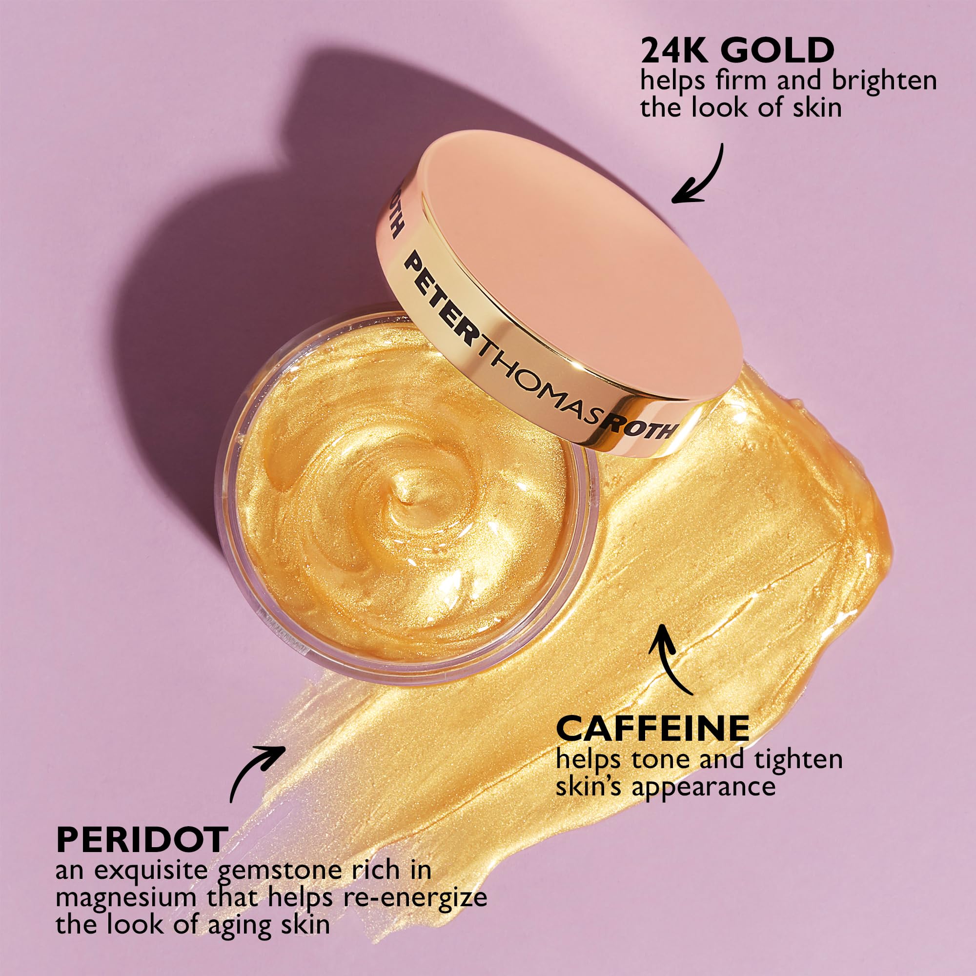 Peter Thomas Roth Holiday Kit – 24K Gold 2-teilige Luxus-Pflegeset – 50ml 24K Gold Mask + 15 Paar 24K Gold Hydra-Gel Eye Patches – Straffende & Feuchtigkeitsspendende Anti-Aging Pflege