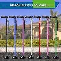 Vista 8 de HONEYBULL Bastón plegable para hombres y mujeres, plegable, ajustable, resistente, de pie, todo terreno, plegable para personas mayores y adultos