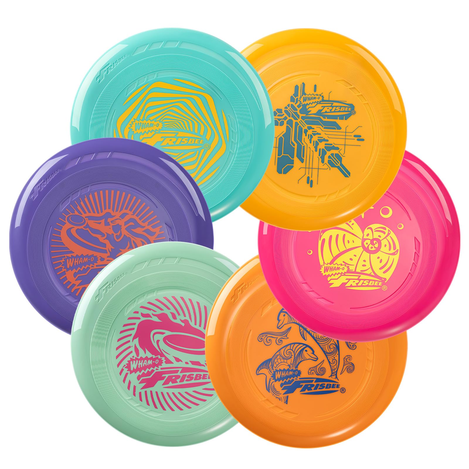 Wham-O Frisbee Go Disque Volant, 22.86cm Jouet Léger pour Débutants Enfants Garçons Filles 5 Ans et Plus, Jeu d'Extérieur pour Plage Parc Jardin - 70g