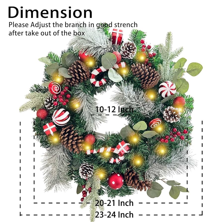　Decorated Christmas Wreath 81yMRXVuFML._UF894,1000_QL80_.jpg