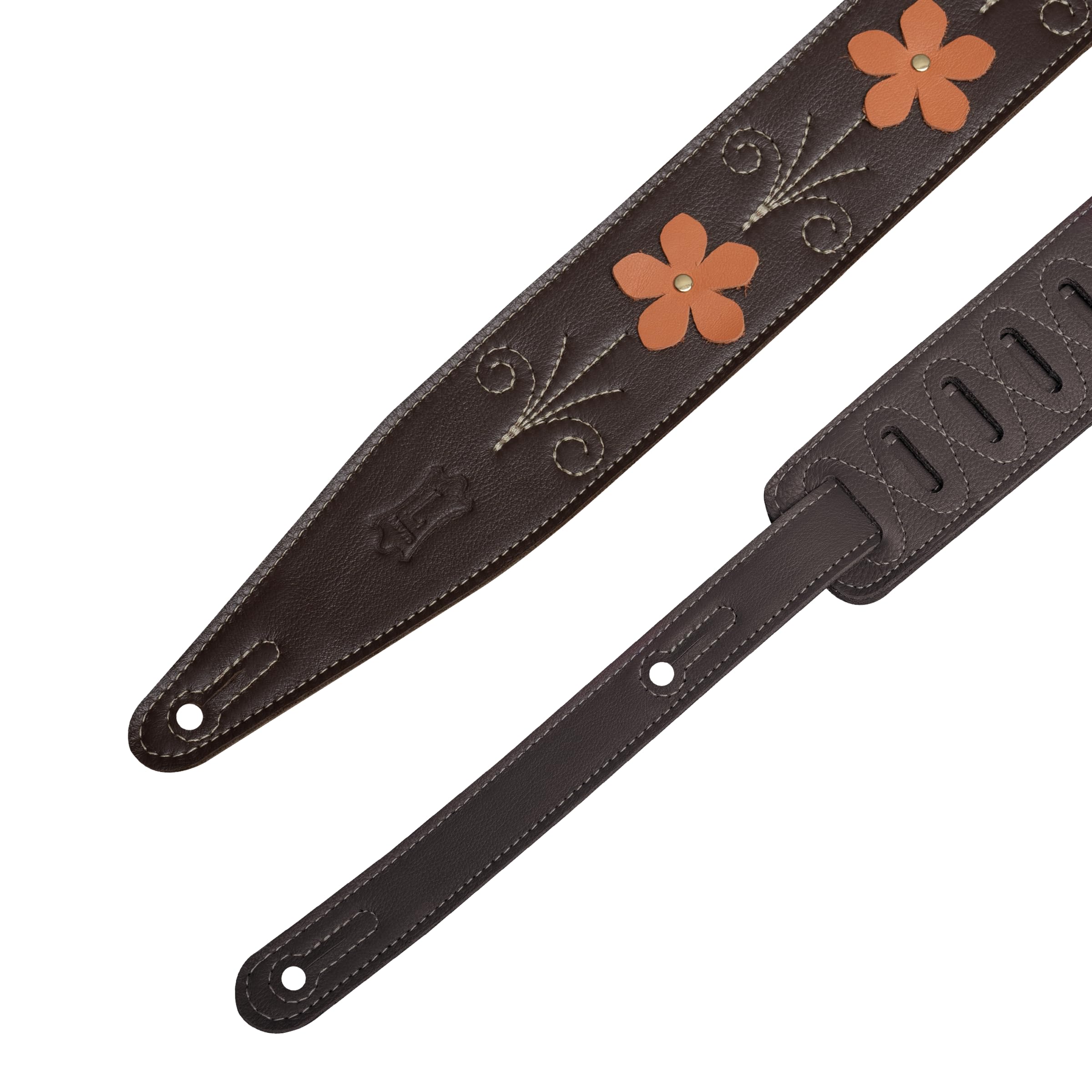 Levy's In Bloom Series - Correa para guitarra (piel, 6,35 cm), diseño de flores