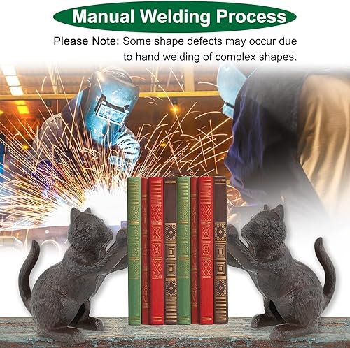 Miniatura 2 de Extremos decorativos para libros, extremos de libro únicos de hierro fundido con forma de animal para sostener libros resistentes, para decoración