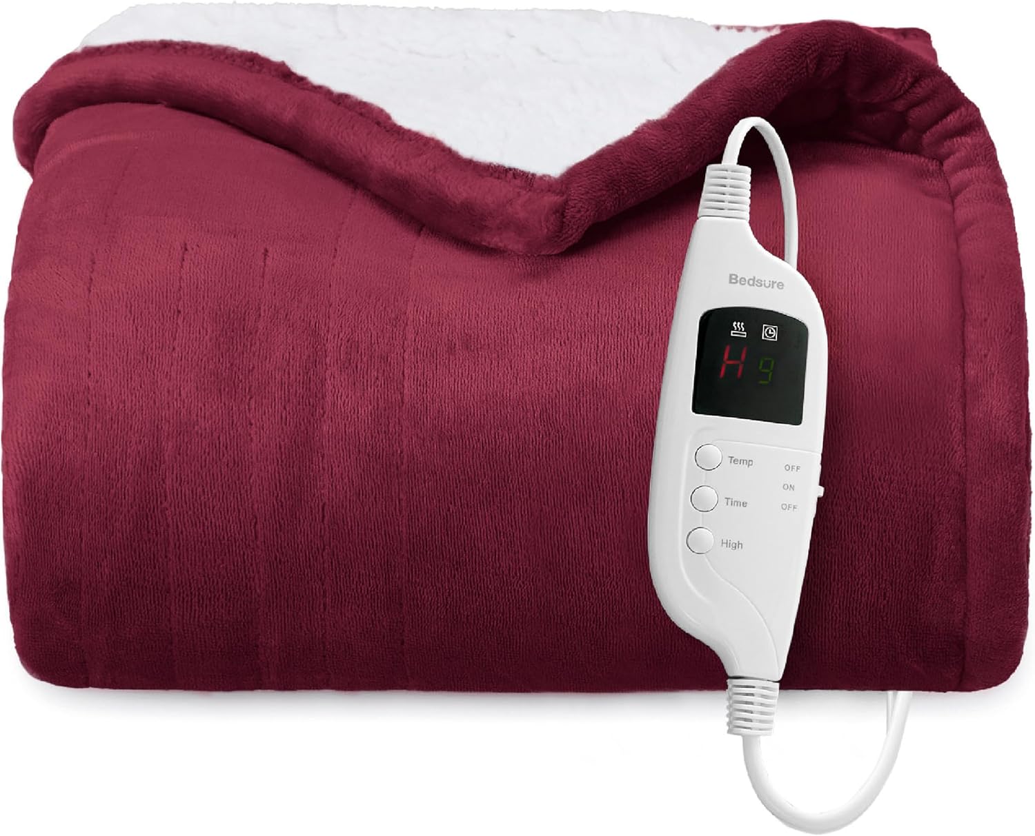 Bedsure Heated Throw Blanket Soft Flannel Electric Blanket, Electric Throw Fleece Blanket with
