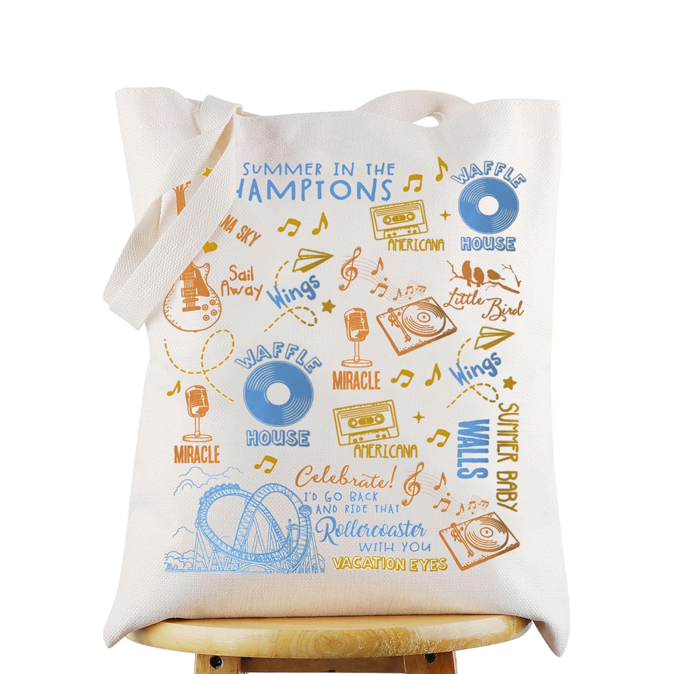 Singer Band Fans Tote Case Band Concert Fans Gift Song Albums Reusable Grocery Bag