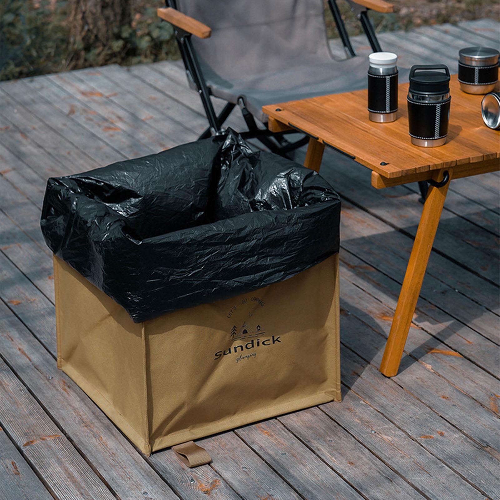 Cubo Basura Exterior Jardin Cubo De Basura Plegable Para Camping