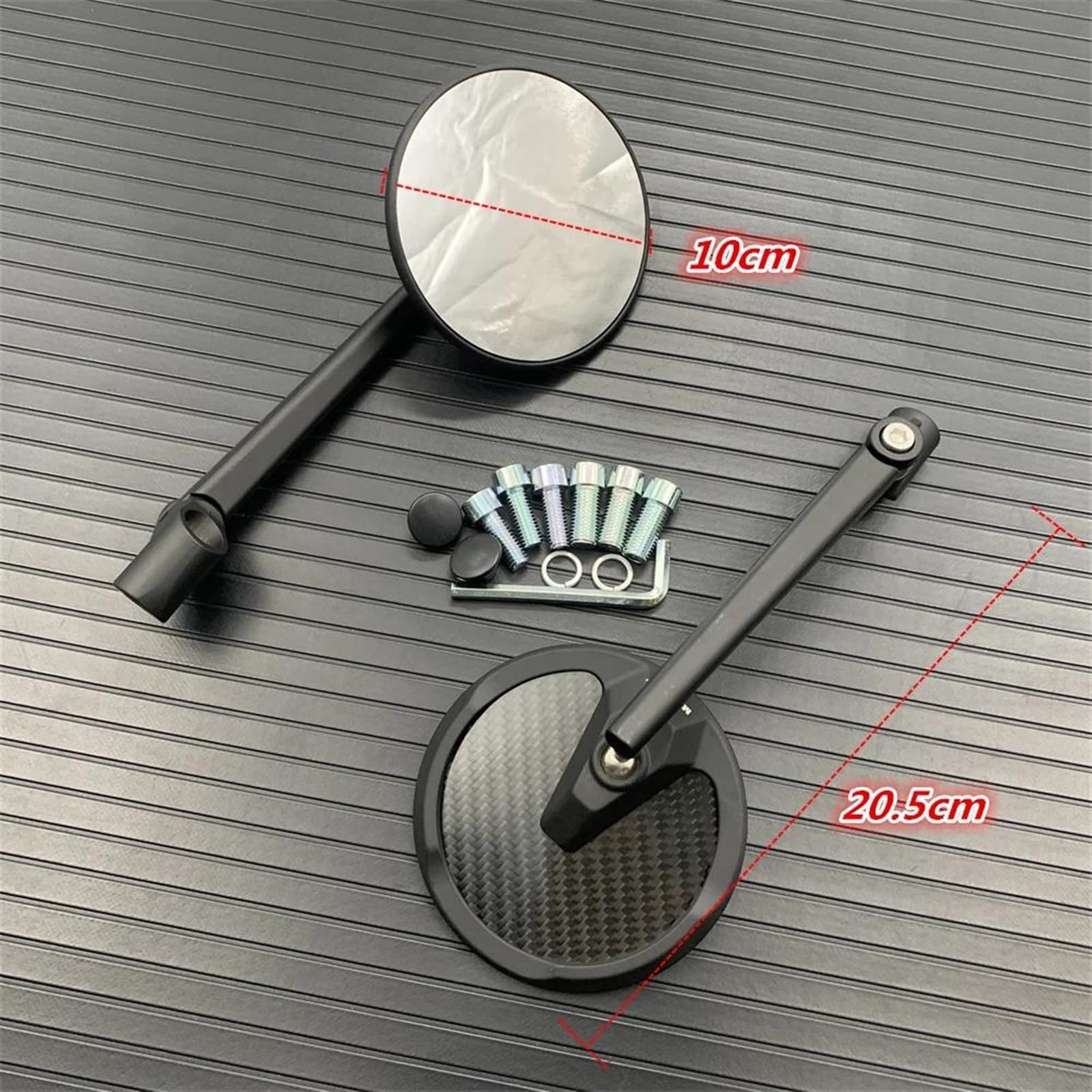 Specchietti Laterali Specchietto Retrovisore Moto Sinistro Destro Regolabile Rotante di Ricambio per Ducati Scrambler Diavel/Carbon/XDiavel/S Monster(Misurare:B)