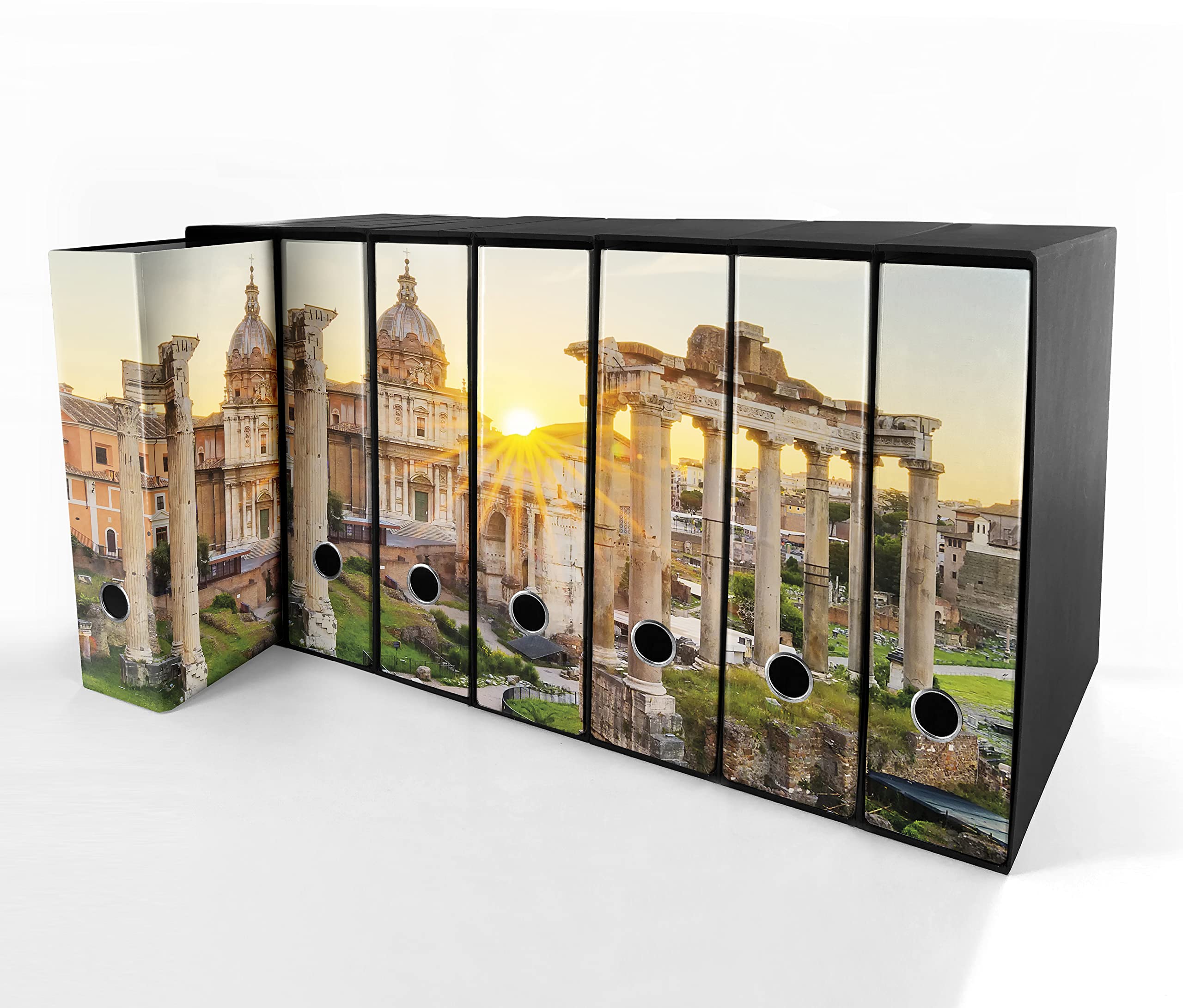 Set da 7 raccoglitori ad anelli ROMA ANTICA - Faldoni SHAREPRINTING (H34 con 2 anelli)