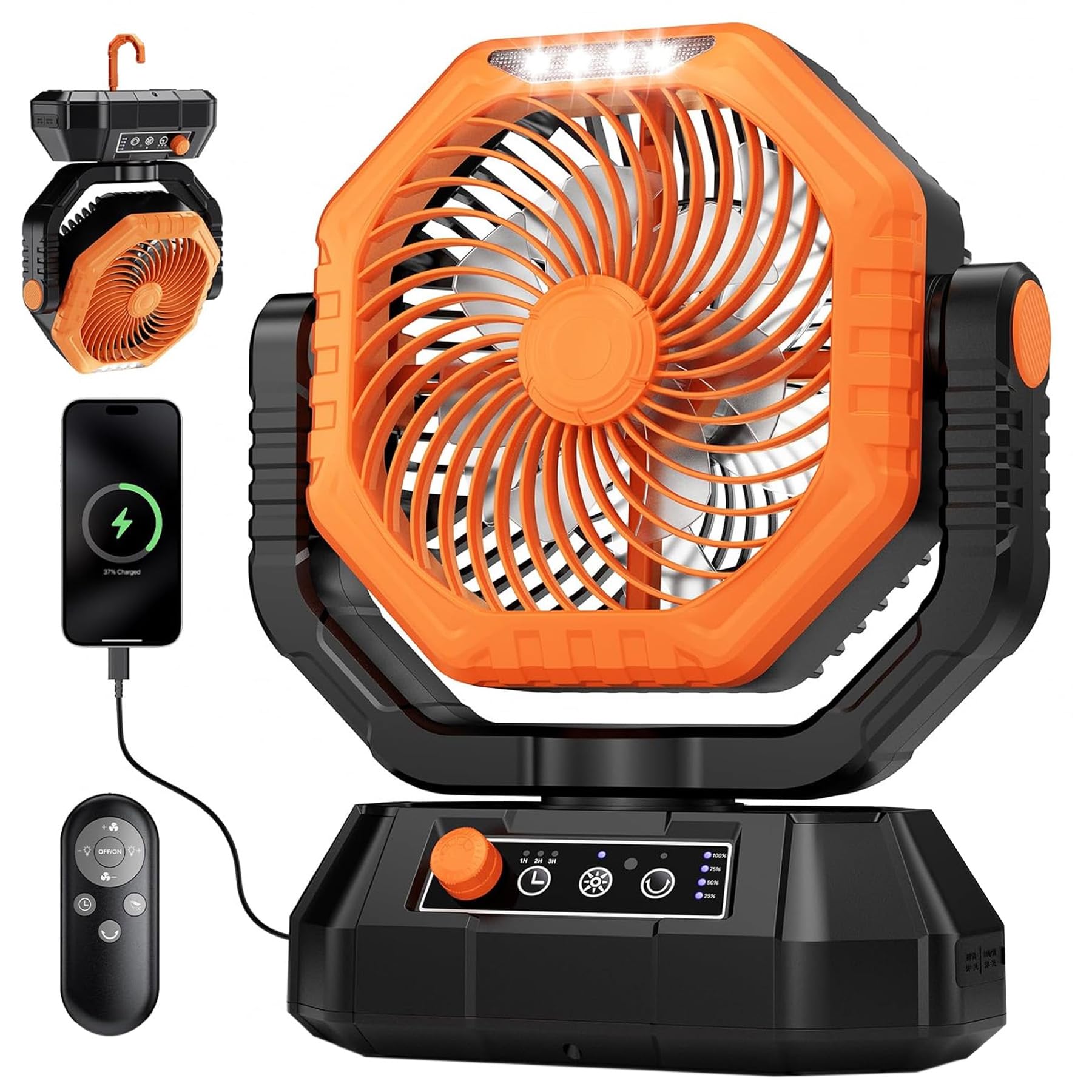 Ventilador de camping recargable MKG: la solución portátil contra el calor en tu tienda de campaña