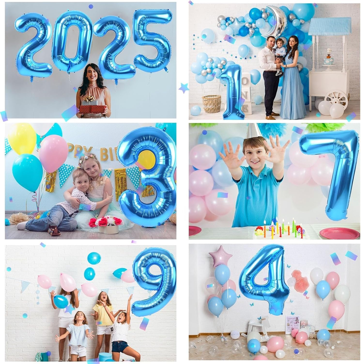 Number 5 Balloon 40 Inch Dark Blue - Giant Foil 5th Birthday Balloon For Party Decorations