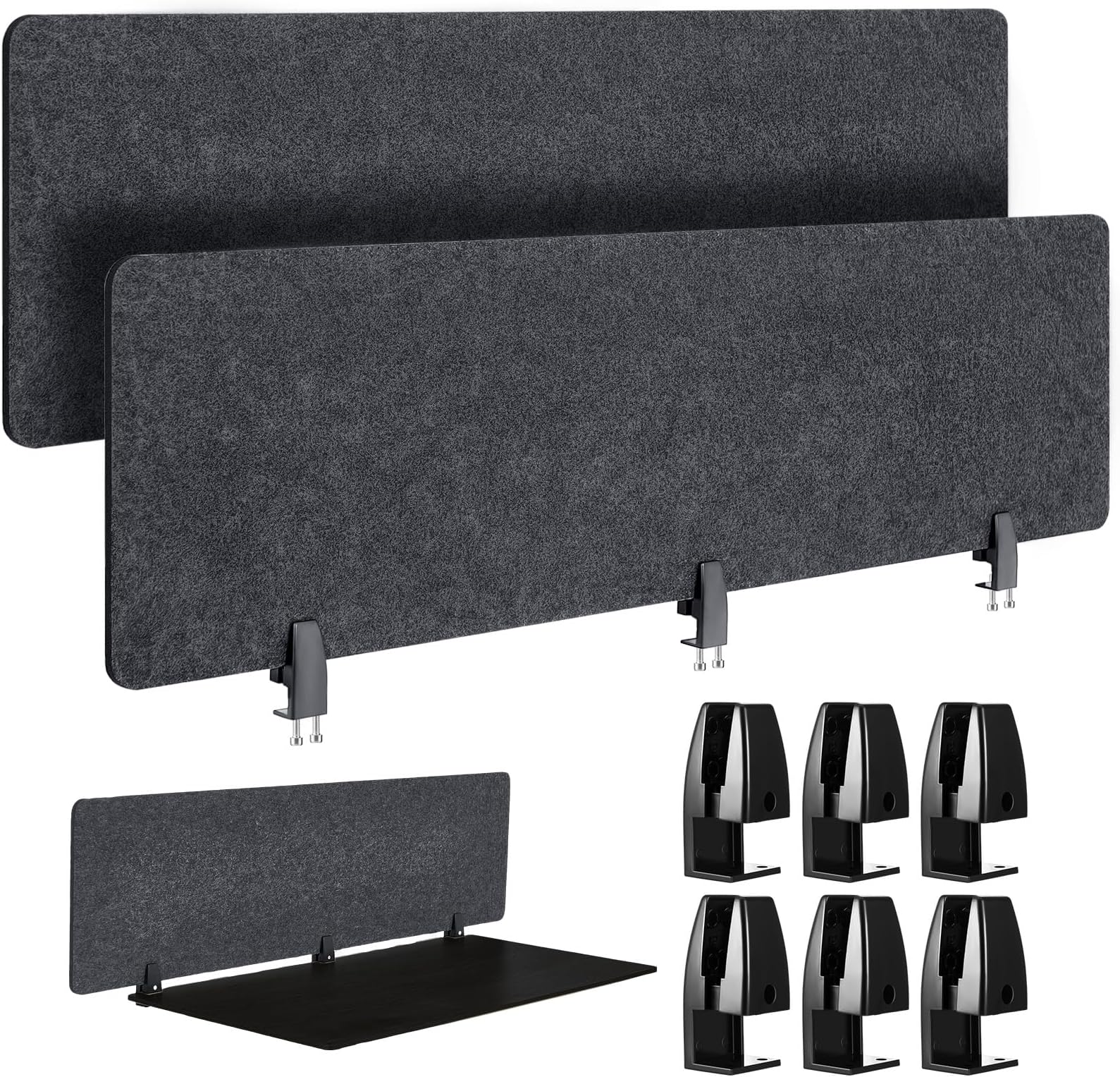 2 Pack Desk Privacy Panel, 60 x 16 Inch Desktop Partition