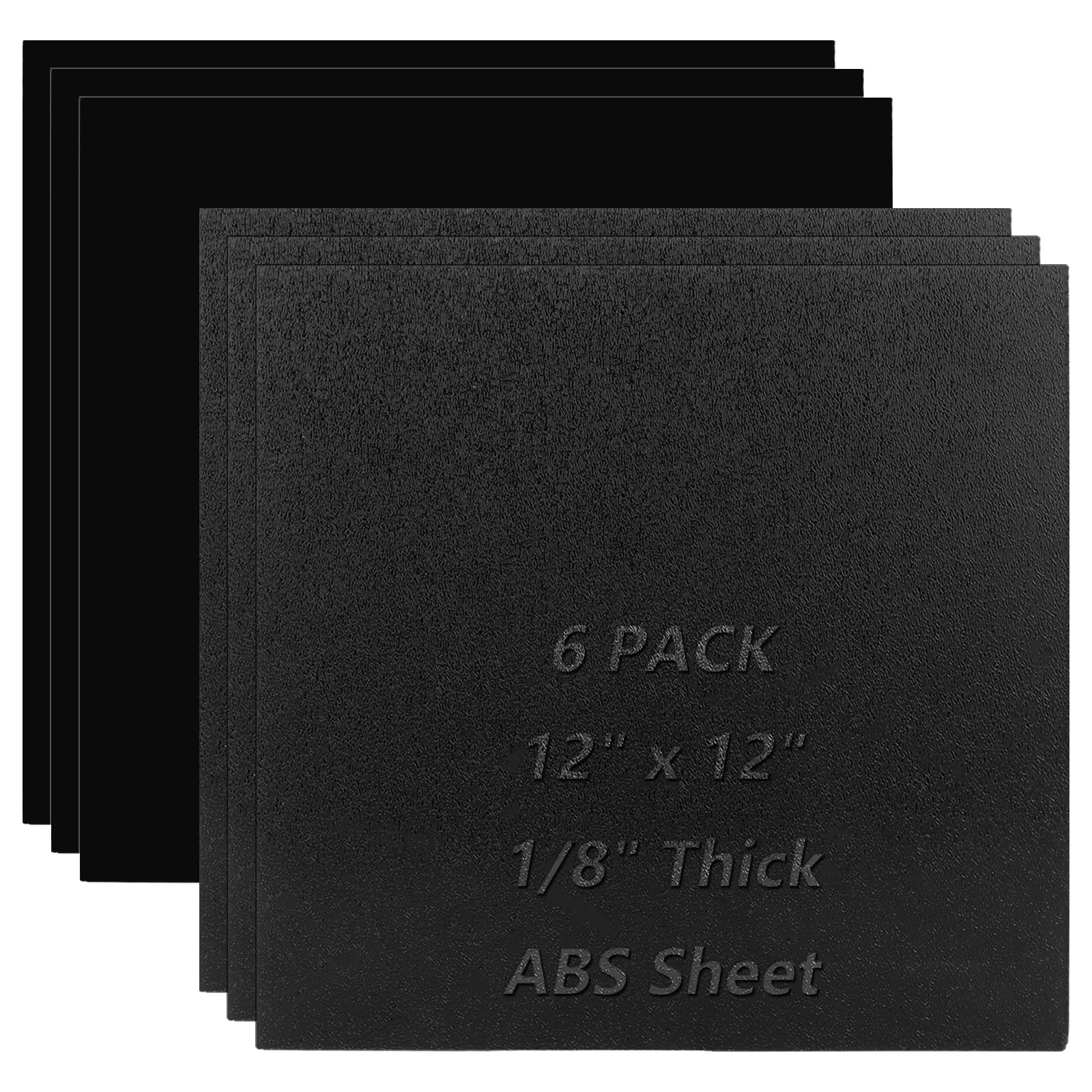 YAYODS 6 stuks kunststof platen 3 mm - 30 x 20 cm ABS kunststof platen - plastic plaat - kunststof plaat zwart - polystyreen plaat - polyethyleen plaat voor modelbouw, woondecoratie, kunsthandwerk