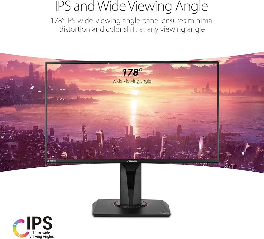 Asus VG259Q 24.5” Gaming Monitor 144Hz Full HD (1920 X 1080) 1ms IPS Elmb FreeSync Eye Care DisplayPort HDMI,Black thumbnail 3