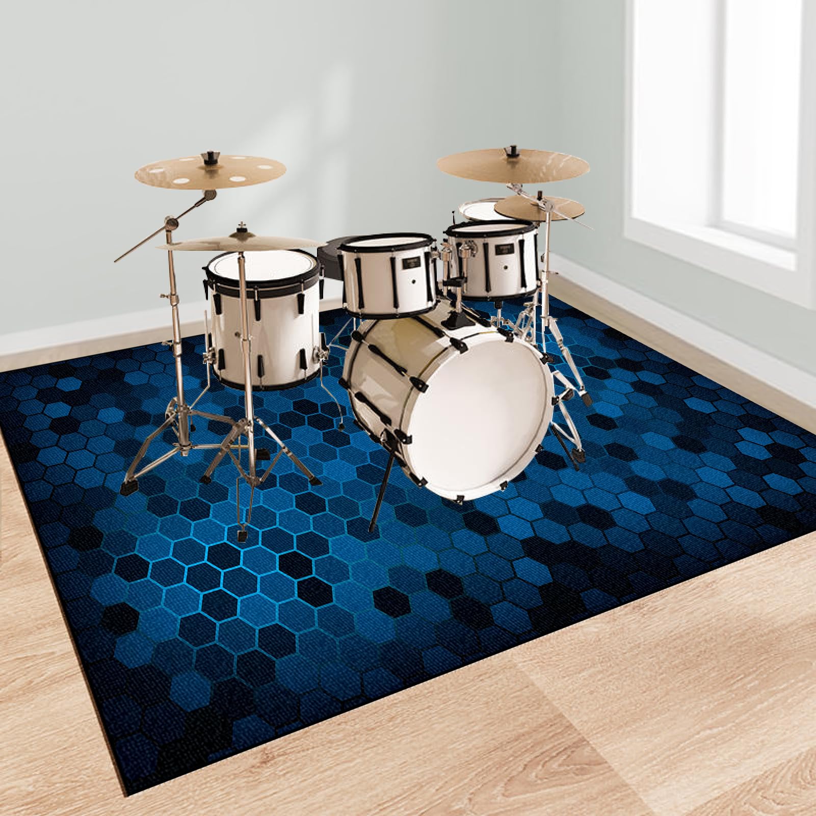 Tappetino per Batteria Elettronica e Percussioni Tappeto a Tamburo Insonorizzato Tappeto Batteria Acustica Tappeti Antiscivolo per Batteria Elettroniche Rullante Acustica Grancassa 200 x 160 cm