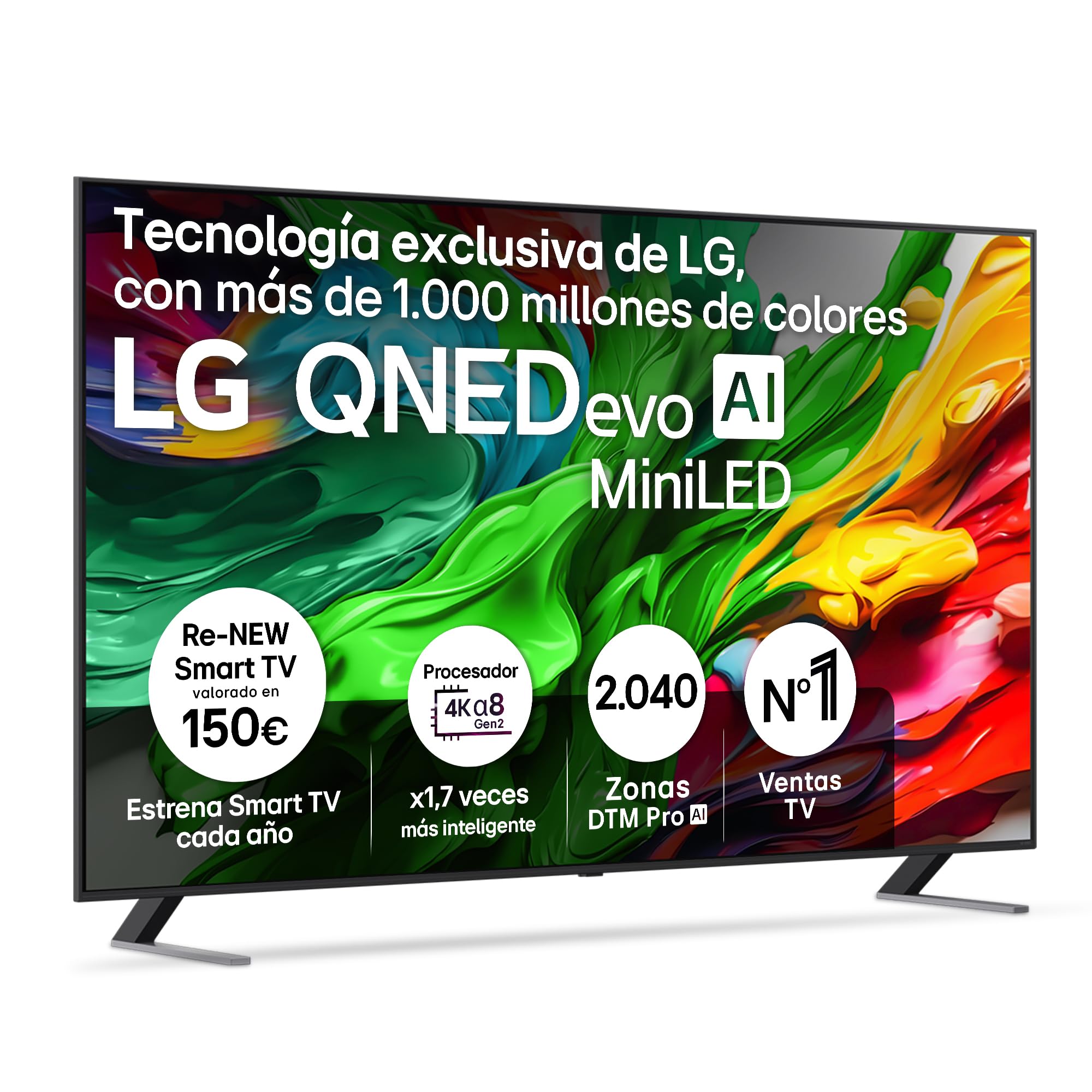 LG 55QNED85A6C - TV 55", 4K QNED EVO, Smart TV, WebOS 25, Procesador Potente e Inteligente, MiniLED AI, Super Upscaling, Dolby Vision y Dilgital Plus, Alexa/Google Assistant, Negro — view 20
