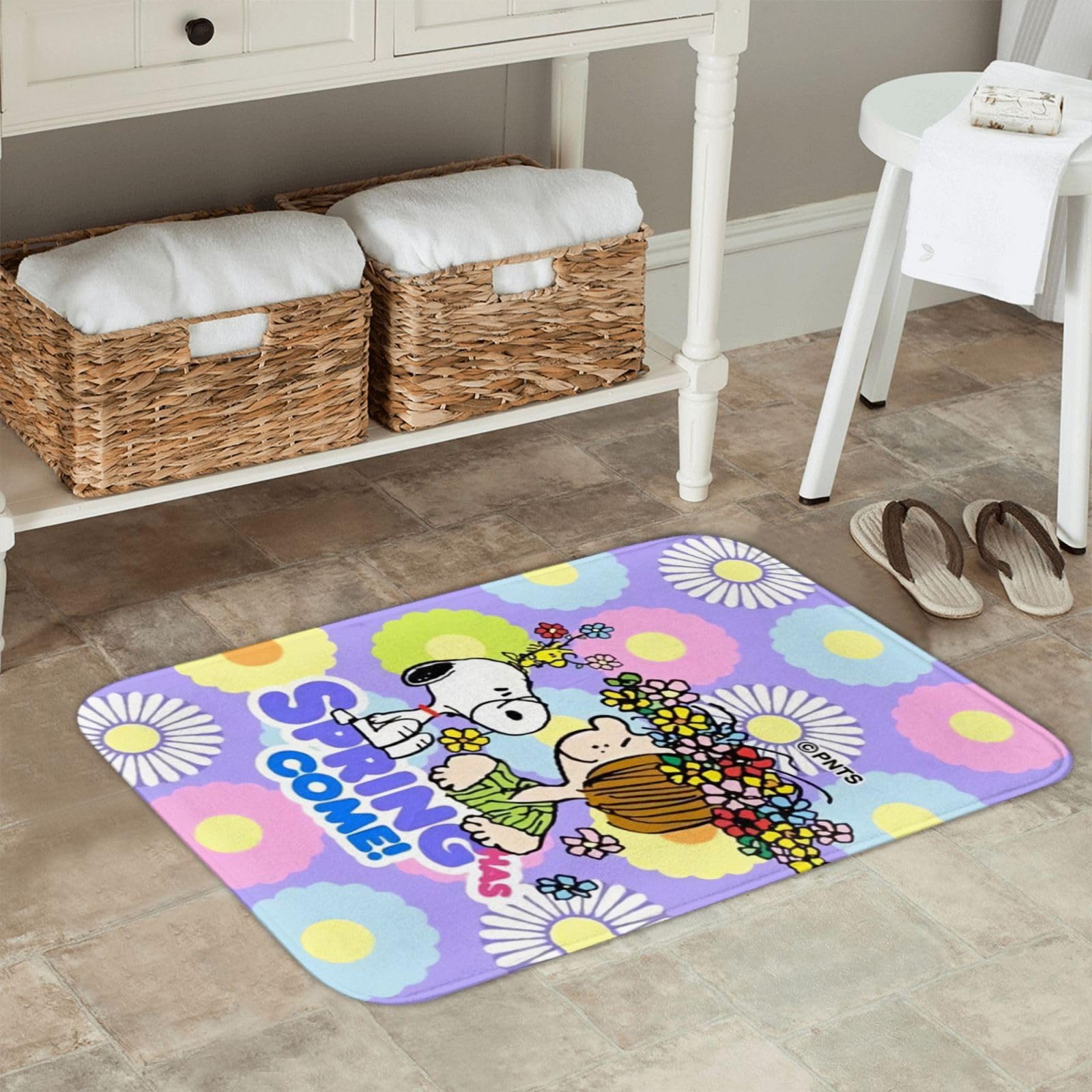 SNOOPY - SNOOPY バスマット マルチマット スヌーピー 洗面マット 38×58cm （ SNOOPY